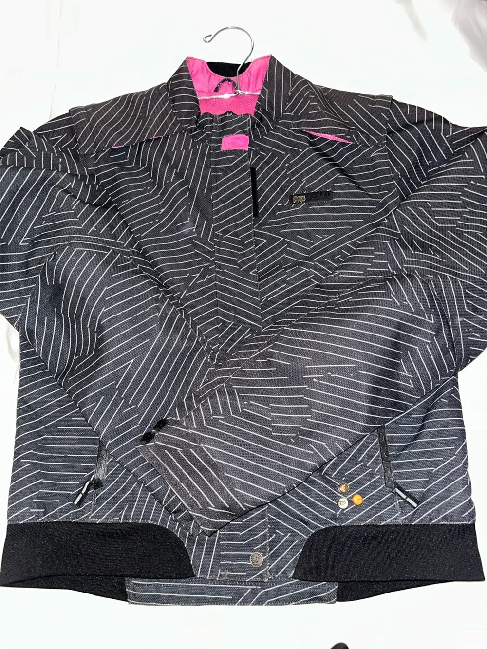 Fox Black Jacket with Hot Pink Lining